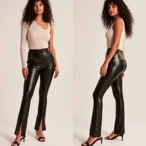 Abercrombie Leather Pants with Ankle Flare